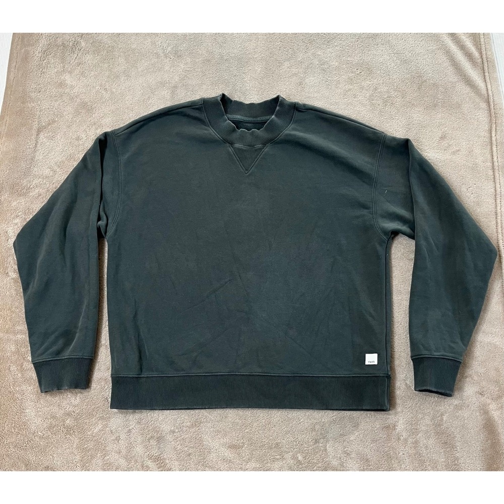 Vuori sedona Crew Pullover Sweatshirt womens XS Knit Hoodie Sage Gray VW278